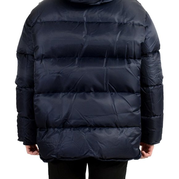 Versace Men'sDistressed Hooded Parka Jacket